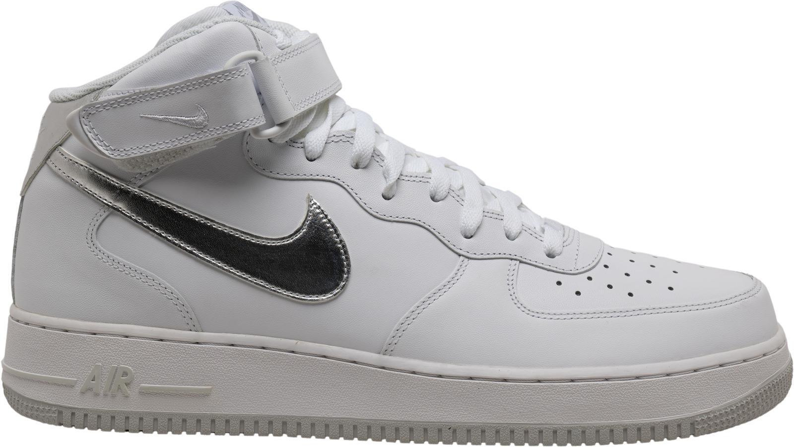 air force 1 07 trainers white white metallic silver